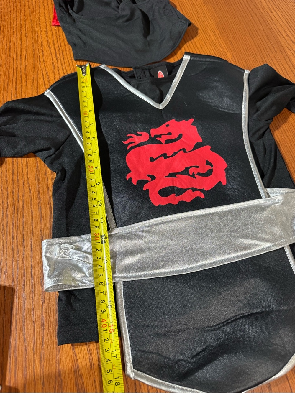 Melissa & Doug Ninja Costume Ages 3-6 Black Red Kids Halloween Dress Up Sword - Picture 3 of 9